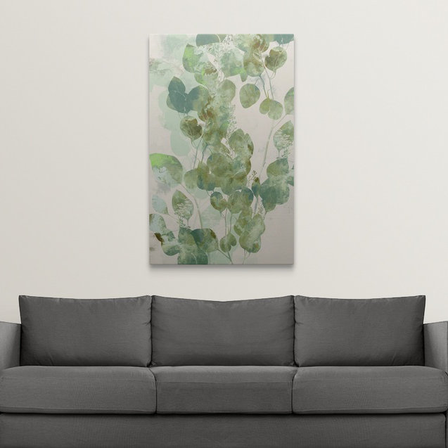 « i » jennifer de la peinture, reproduction d’art Watercolor Eucalyptus, H 44 po x l 30 po x P 1 po, Cadre blanc