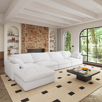 Oversized Cloud Modular Sectional Sofa120 Down Filled Comfort 3Seater Sofa Couch for Living Room