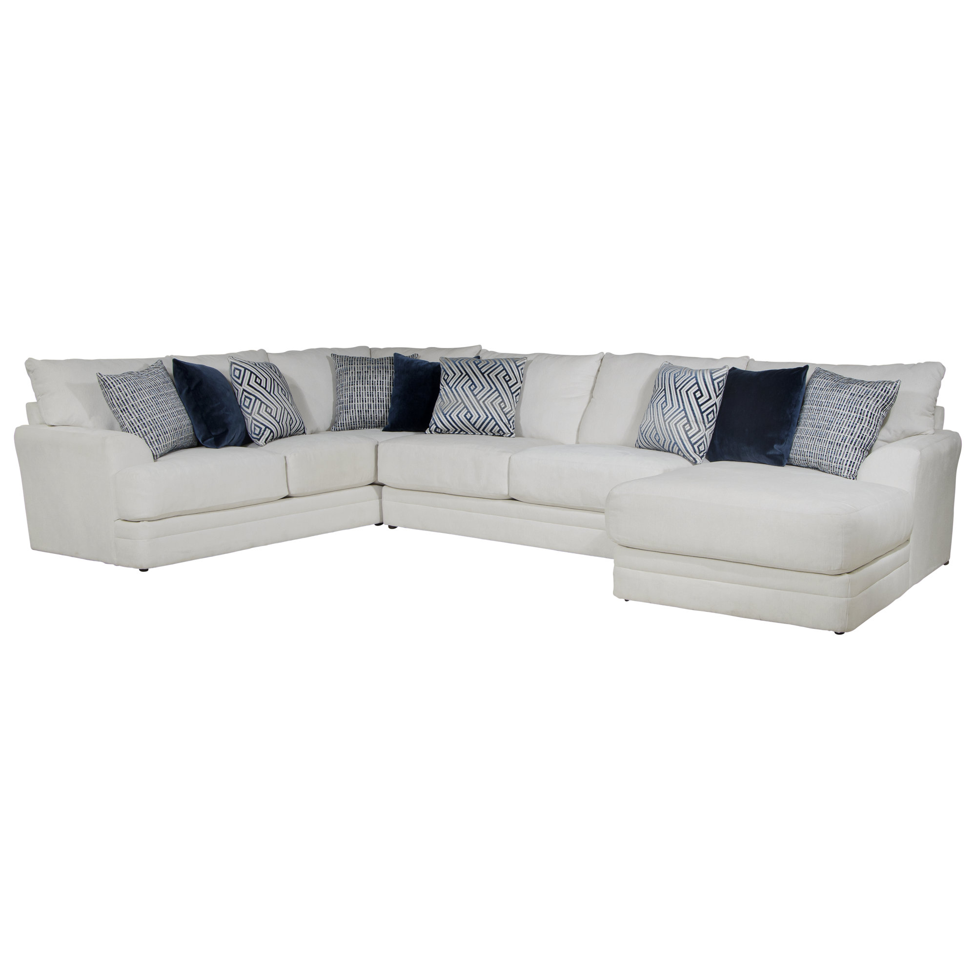 Mazekine Modular Upholstered U-Sectional, Right Hand Facing