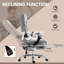 Fauteuil de massage avec repose-pieds, fauteuil de bureau de direction avec 6 points de vibration et chaleur, fauteuil d'ordinateur inclinable, fauteuil de bureau pivotant, hauteur réglable-46422751
