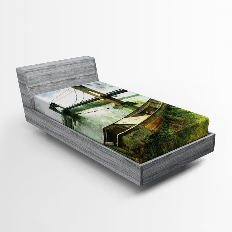 Landscape Microfiber Fitted Sheet, Twin Fitted Sheet
