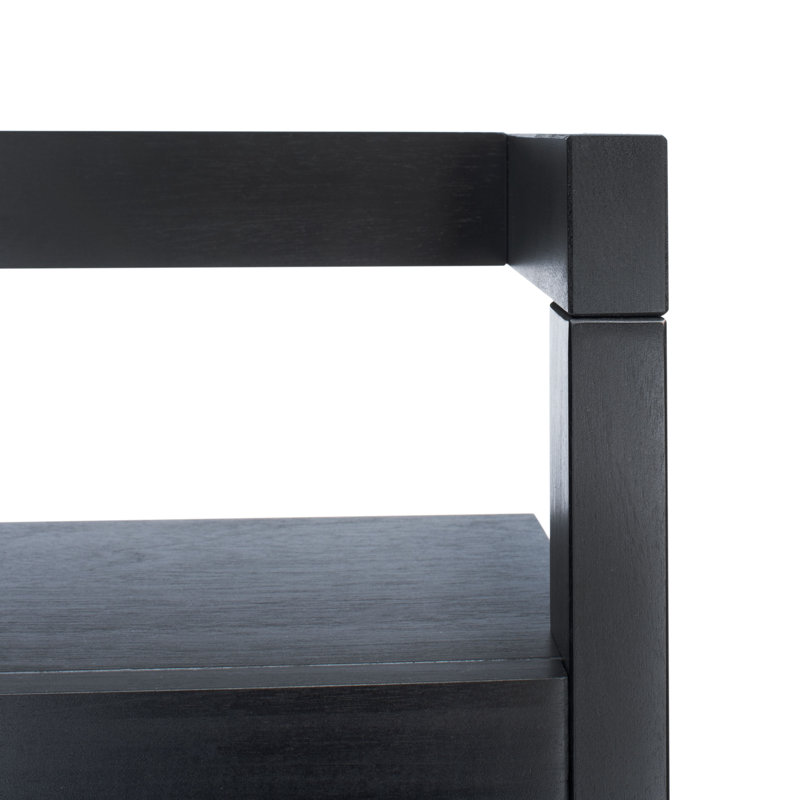 Alexzander Ladder Bookcase, Black, 72.44'' H x 18.11'' W