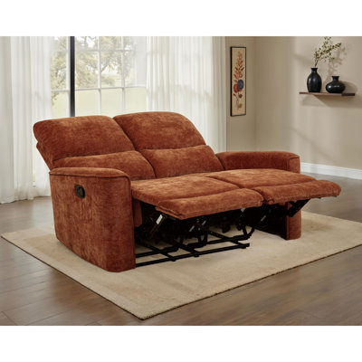 Trask Burnt Orange Reclining Loveseat