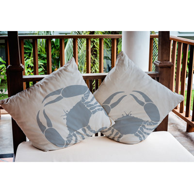 Shirley Mills Crab Pillow Cover and Insert