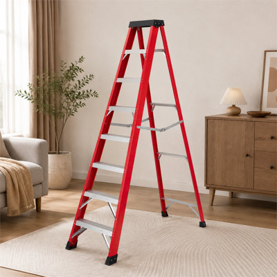 Eight Step Fiberglass Ladder