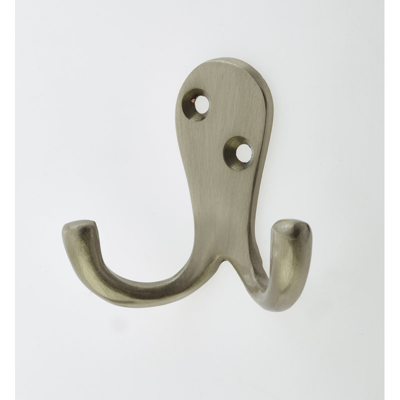 53Mm SB Double Robe Hook, Satin Nickel