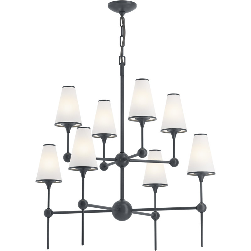 Parohn Eight-Light Chandelier, Gunmetal
