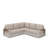 Outdoor L-shaped Aluminum Sectional Sofa Set