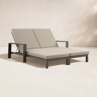 Hoyt 63" Patio Double Chaise Lounge