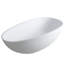 Baignoire de trempage autoportante blanche matte de 59 po, structure en résine de pierre, support lombaire ergonomique, système de drainage rapide, lombaire, caractéristique