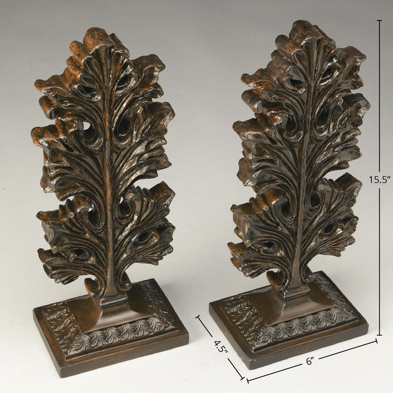 Leaf Finial Sculpture, Antique Brown