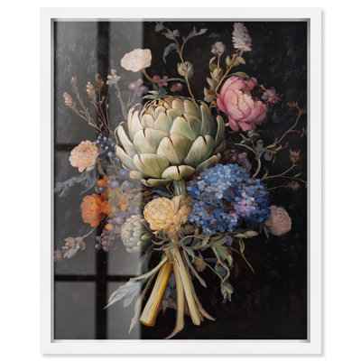 Décoration murale gothique «Moody Artichoke II Shadowbox» par Art Remedy