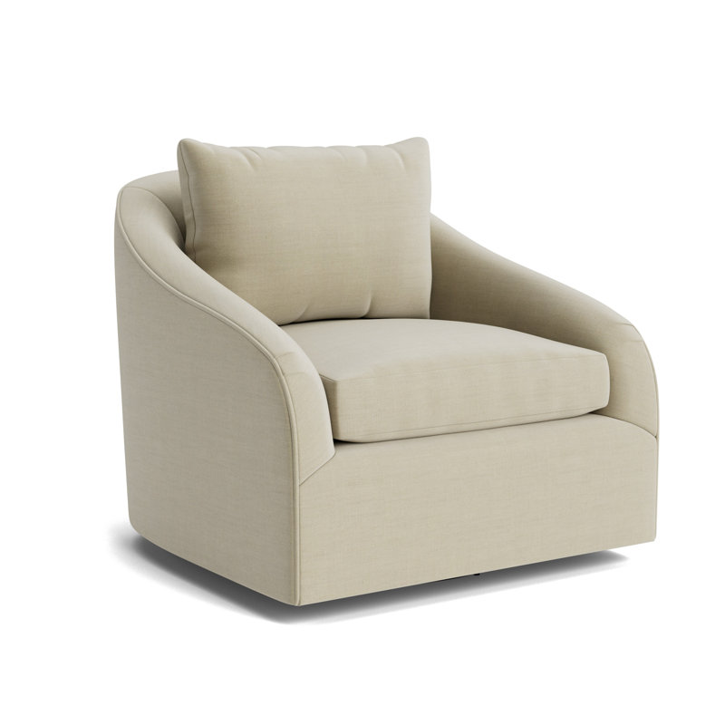 Laurel Swivel Chair, Performance Linen - Flax