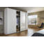 Kulmbach 3 Sliding Door Wardrobe 271 cm Alpinwhite/Glass White INCL. Delivery and Assembly-18362730-18362728