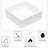 Square White Ceramic Vessel Bathroom Sink - 15X15x5.5 Inch, Stain , Look Design, Indoor Outdoor Functionality 15X15 Inch For Classic Contemporary Inspired, Low Water Absorption, Above Counter Setup