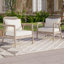 Fauteuil club d'extérieur en acacia avec coussins Curtis-748664734