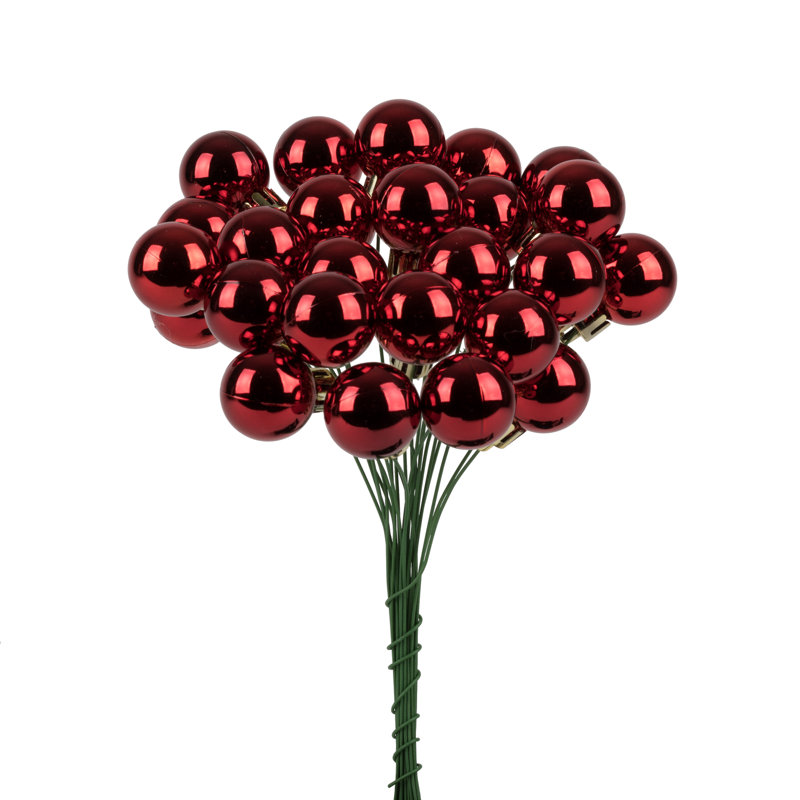 Décoration de Noël boule brillante 1 "x 24", Rouge