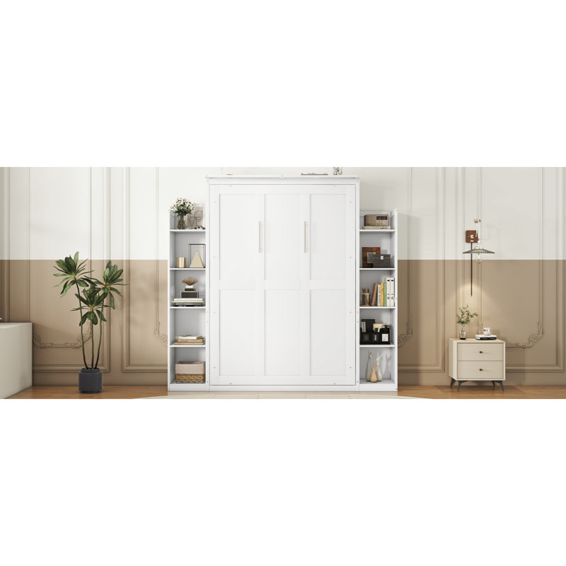 Lit escamotable Murphy, Double, Blanc