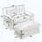 Double Recliner Sofa with USB Charging and Storage Ottoman-1065744520