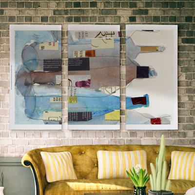 « the wine bouteilles i », reproduction d’art à multiples images sur toile