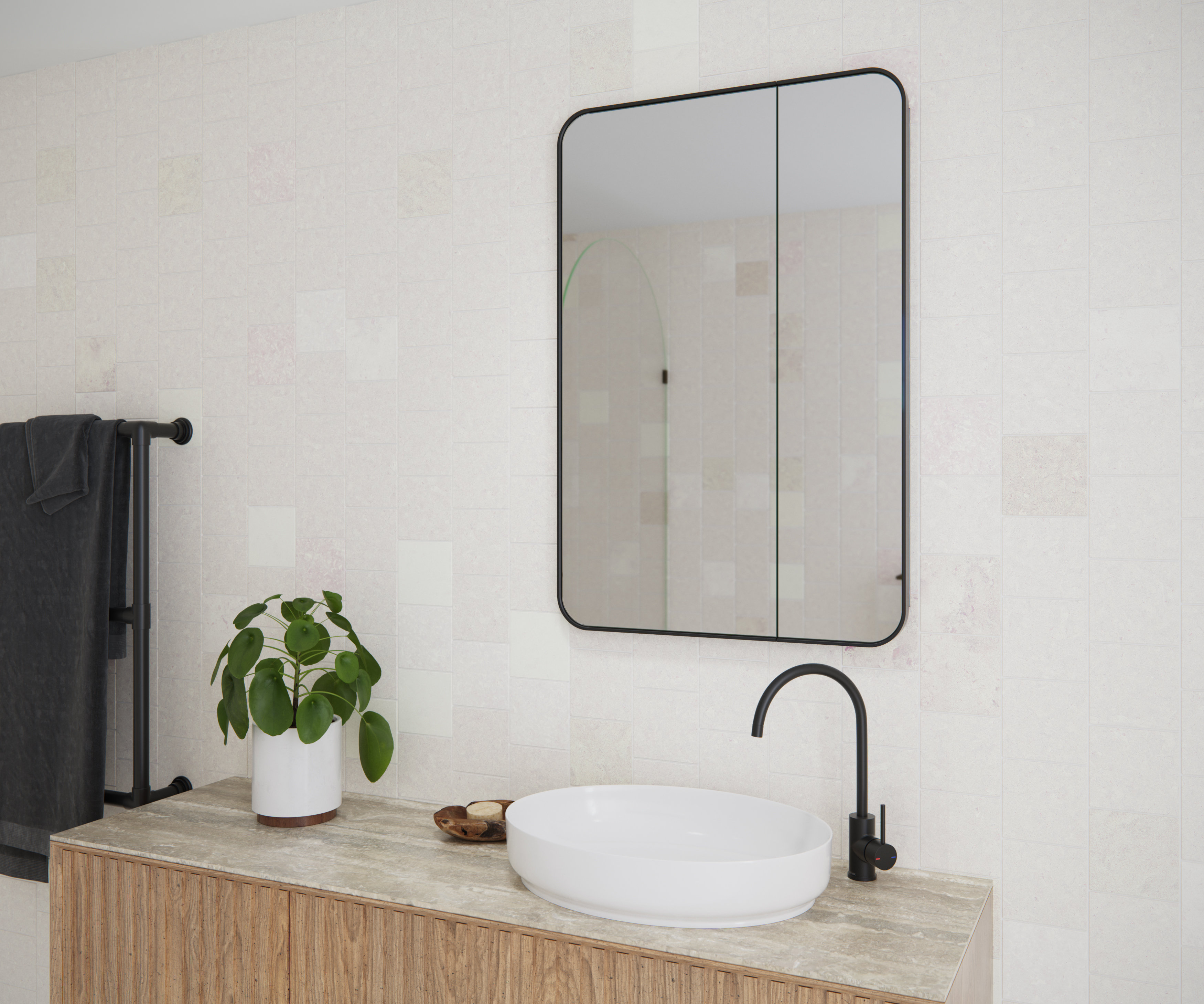 Glass Warehouse Recessed Frameless Dual Door Medicine Cabinet with ...