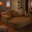 Méridienne avec 3 coussins, canapé-lit convertible avec poche de rangement-572582183
