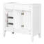 Ensemble de meuble-lavabo 36 po avec lavabo, armoire de salle de bain blanche avec tiroirs, structure solide et panneau de fibres à densité moyenne