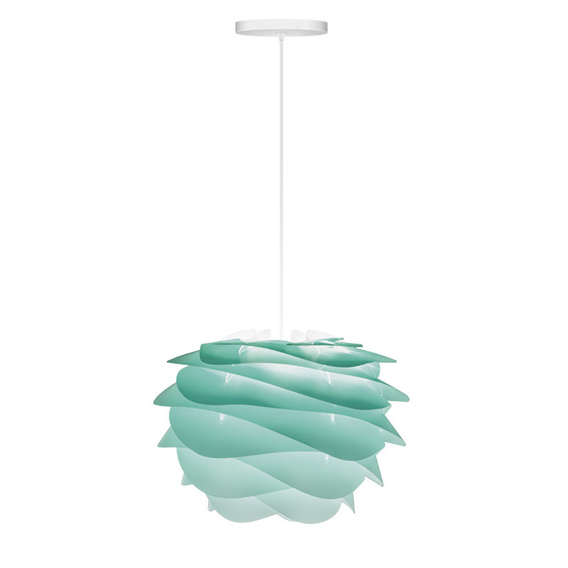  Luminaire suspendu unique en son genre à 1 lumière, H 17,2 po x l 18,9 po x P 18,9 po, Blanc, Blanc
