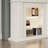 Beige Solid Wood Electric Fireplace-1148487282
