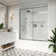 Opal Mirage MCOCOD 60" W x 66" H Double Smooth Sliding Semi-Frame Tub Door with 3/8"(10mm)Clear Glass