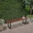 Patio Dining Bench With Iron Legs-1608200844
