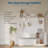 79 in Hall Tree, 5-In-1 Modern Entryway Bench with Coat Rack, Hall Tree with 4 Hanging Hooks, 3 Open Compartments & Adjustable Shelf, Coat Rack Freestanding for Entryway, Living Room-1706934412