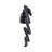 Indoor Snake Figurine Metal Aluminum Modern Glam Design Glossy Finish For Home Office Bedroom Living Room Decor - 2" Black