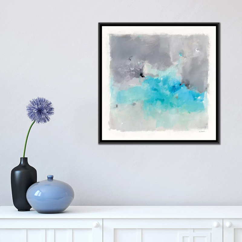 « spring chase », impression sur toile, H 37 po x l 37 po x P 1,5 po, Toile avec cadre noir, Pas de tapis