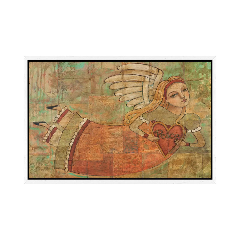 Peace In Your Heart by Teresa Kogut - Print on Canvas, White Floater Framed, 45.72cm H x 66.04cm W x 3.81cm D