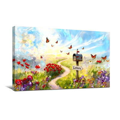 Plants &Flowers Butterflies Flowers Path Mailbox Sky Garden Letters Spring