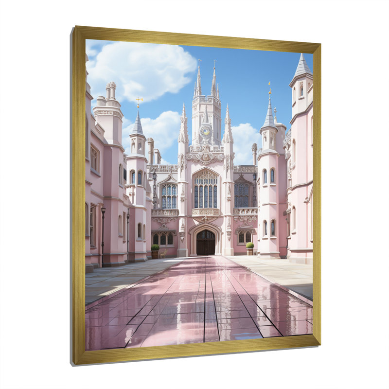 Université de Cambridge, reproduction extrêmement encadrée sur toile, H 40 po x l 30 po x P 1,5 po