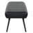 Mid-Century Modern Faux Leather & Metal Bench - Black & Walnut