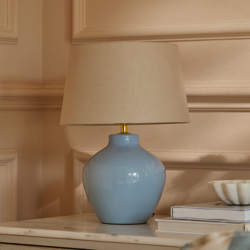 Ceramic Lamp, Taupe, Yes