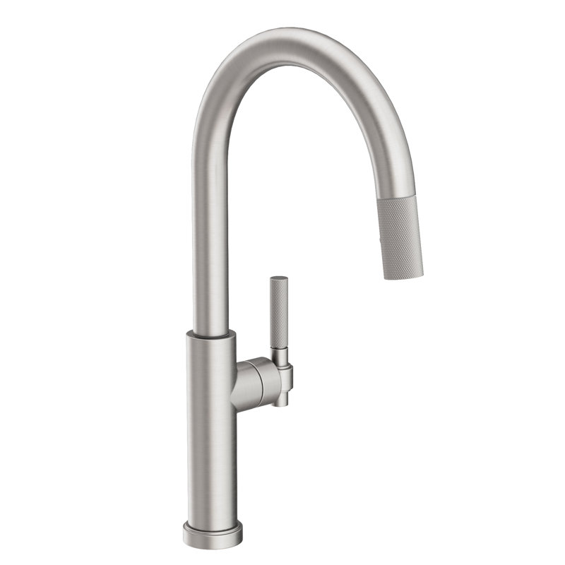 Muncy Single Handle Pull Down Kitchen Faucet, Stainless Steel (PVD)