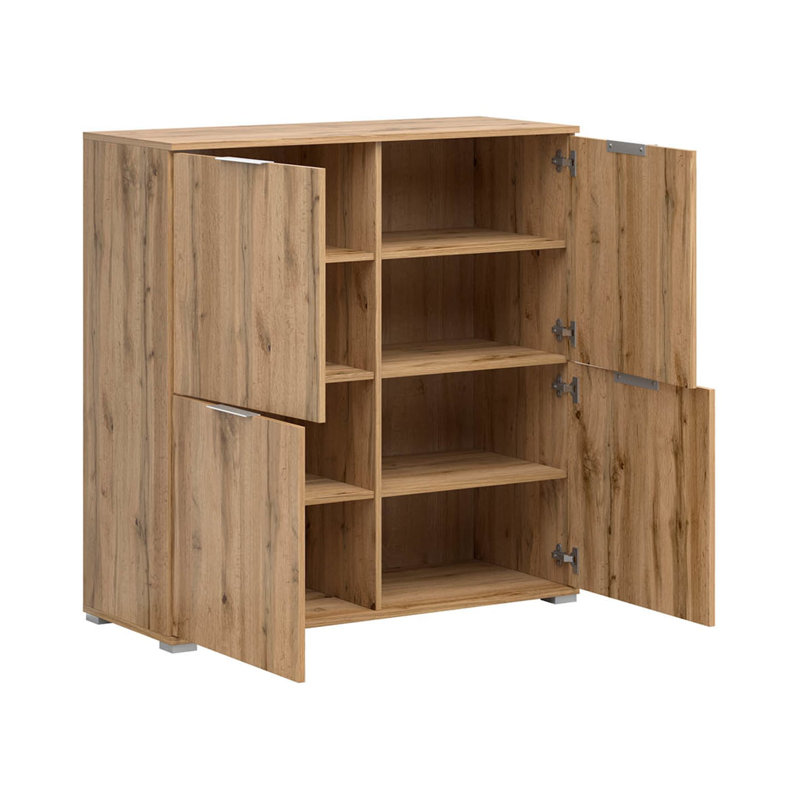 Tashanae Display Cabinet, Oak Wotan