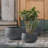 Tali 3-Piece Round Weather and UV Resistant Cement Planters-1308092691