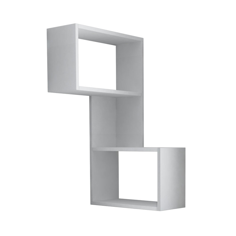 Arev Wall Mounted Corner Shelf, White