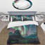 Ensemble de housse de couette en microfibre / polyester Northern Lights Reflection On The Water V-301355364