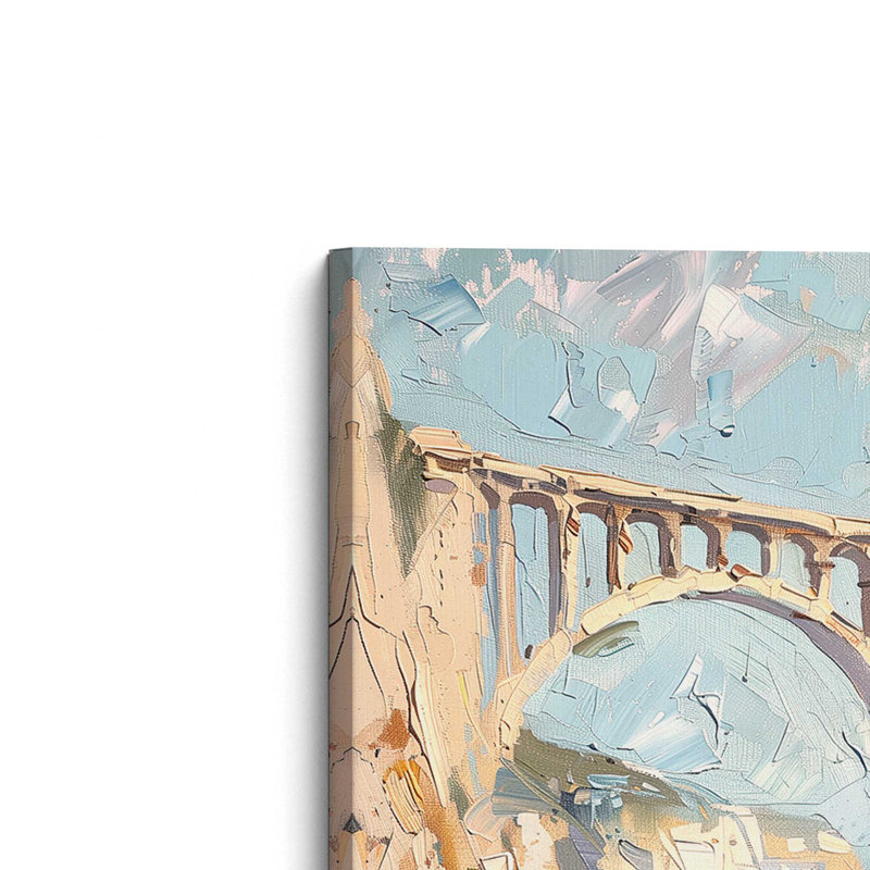 «Bridging Hues On Canvas» par Azure Artisanal Studio, reproduction, Toile tendue, H 18 po x l 12 po x P 1,25 po
