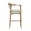 Tabouret de comptoir rembourré avec structure en métal-118574581