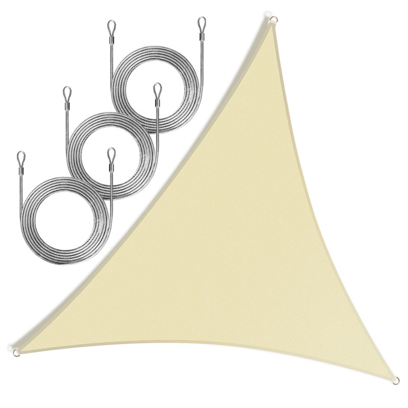 Voile d'ombrage avec corde Royal Shade, Beige, 12 pi x 12 pi x 12 pi