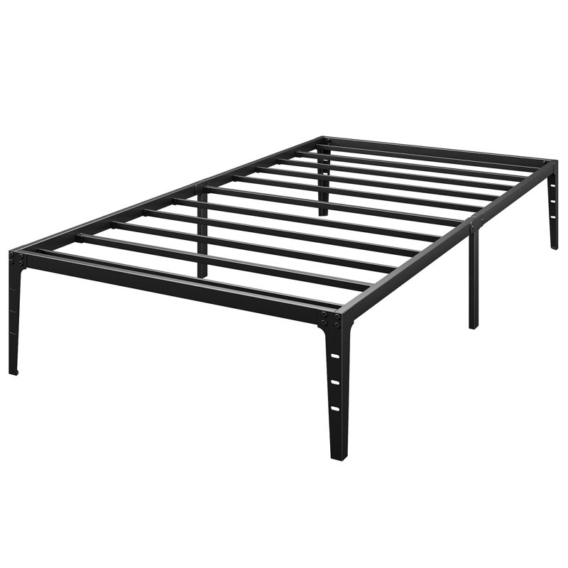 Metal Platform Bed Frame, Heavy Duty Noise Free Bed Frame with Metal Slat Support and Strong Bearing Capacity, No Box Spring Needed