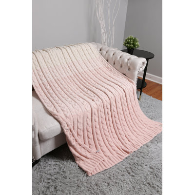Color-Gradient Knit Luxury Soft Throw Blanket