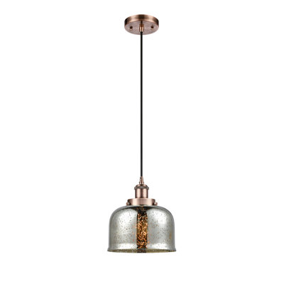 Luminaire suspendu en forme de cloche à 1 lumière Broomall